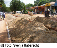 Bauarbeiten in der Innenstadt von Bobo (Foto: Svenja Haberecht)