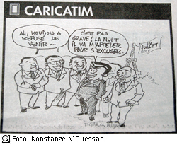 Karikatur im Le Patriote (RDR), Foto: Konstanze N'Guessan