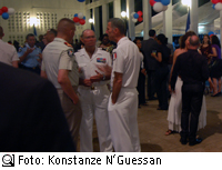 Soldaten der Operation Licorne beim Empfang des Botschafters anlässlich des 14. Juli, Foto: Konstanze N'Guessan