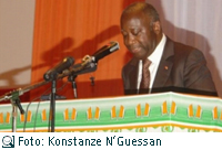 Präsident Laurent Gbagbo, Foto: Konstanze N'Guessan