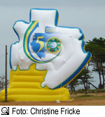 Das aufblasbare Cinquantenaire-Logo, Foto: Christine Fricke