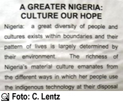 Greater Nigeria - Erklärungstafel (Foto: C. Lentz)