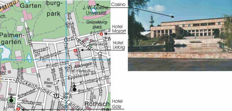 Map of the hotels